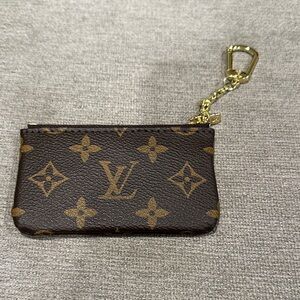 Brown Monogram Key & Card Holder